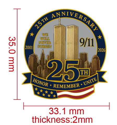 9/11 - 25 Year Anniversary Lapel Pin