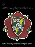 Allied Mobile Force AMF Remembrance Flower Lapel Pin