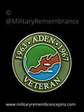Aden Emergency Veteran Colours Lapel Pin