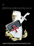 Knights Templar Order Knight & Shield Lapel Pin