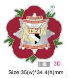 Norfolk Fire & Rescue Service NFRS Remembrance Flower Lapel Pin