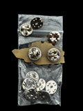 Metal Butterfly Lapel Pin Fasteners Silver