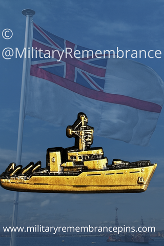 River Class Minesweeper Ship Royal Navy Lapel Pin