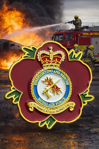 Royal Air Force Fire Service Remembrance Flower Lapel Pin