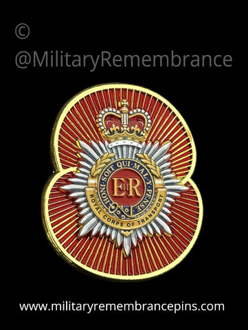 Royal Corps of Transport Remembrance Flower Lapel Pin
