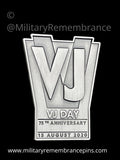75th Anniversary Victory In Japan Day  VJ Day Lapel Pin