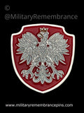 Polish Screaming Eagle Shield Poland Lapel Pin