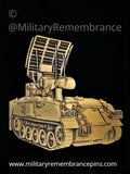 AFV 436 Cymbeline Mortar Locating Radar Vehicle Lapel Pin