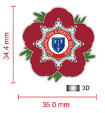 Cheshire Fire and Rescue Service Remembrance Flower Lapel Pin