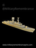 County Class Destroyer Ship Royal Navy Lapel Pin