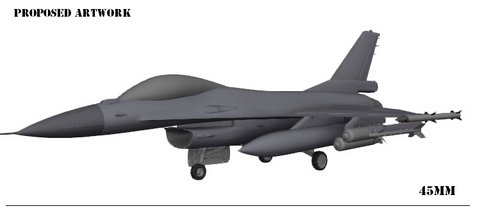 F16 Fighting Falcon Military Aircraft Lapel Pin