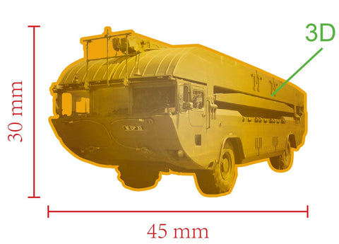 Royal Engineers M3 Amphibious Rig Pontoon Vehicle Lapel Pin