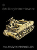 M7 Priest 105mm Howitzer Lapel Pin