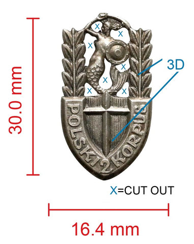 Polski 2 Corpus (Poland) Pocket Badge Lapel Pin