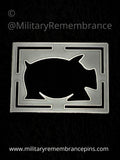 Queen's Royal Hussars QRH D Sqn Black Pig Lapel Pin
