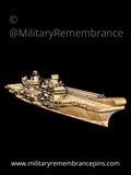 Queen Elizabeth & Prince of Wales Aircraft Carrier RO8 RO9 Ship Lapel Pin